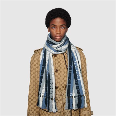 gucci scarf light blue|gucci scarf female.